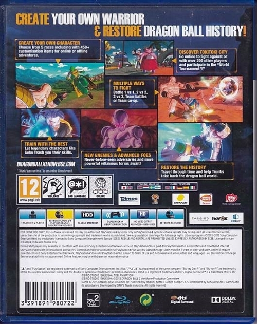 Dragonball Xenoverse - med Steelbook - PS4 (A Grade) (Genbrug)